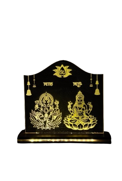Laxmi-Ganesh LED Light Decoration Gift for Friend and Family
